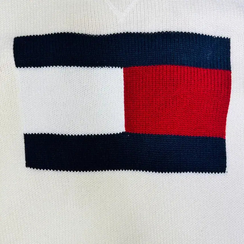 [BUNJANG] Tommy Hilfiger Big Logo Crew Neck Knit Sweater / 빈티지 타미힐피거 tommy hilfiger 빅로고 크루넥 니트 L