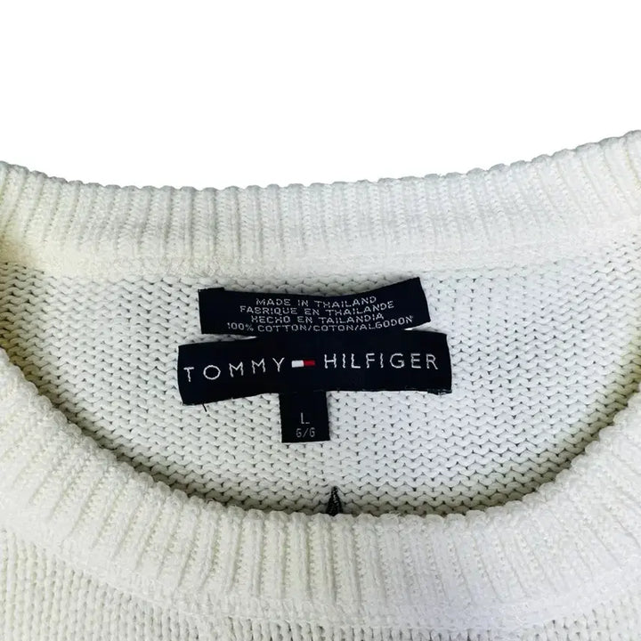 [BUNJANG] Tommy Hilfiger Big Logo Crew Neck Knit Sweater / 빈티지 타미힐피거 tommy hilfiger 빅로고 크루넥 니트 L