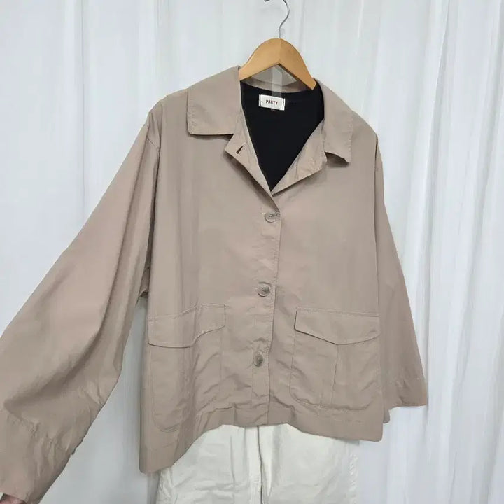 [BUNJANG] Basic Beige Field Jacket / 새)빅사이즈 베이지 야상 자켓 캐주얼 빈티지 데일리 데이트 꾸안꾸 편한