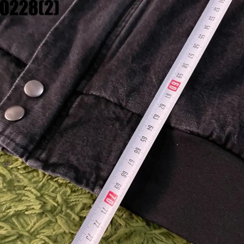 [BUNJANG] NON FLOOR Black Denim Bomber Jacket / NON FLOOR 블랙 데님 봄버 자켓