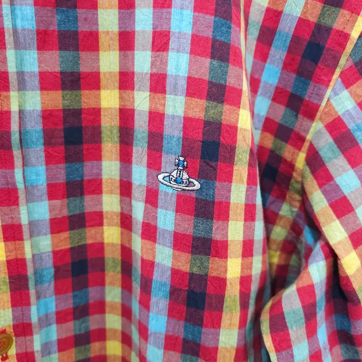 [BUNJANG] Vivienne Westwood Men Linen Blend Check Shirt / 비비안웨스트우드 맨 린넨혼방 체크셔츠- 50