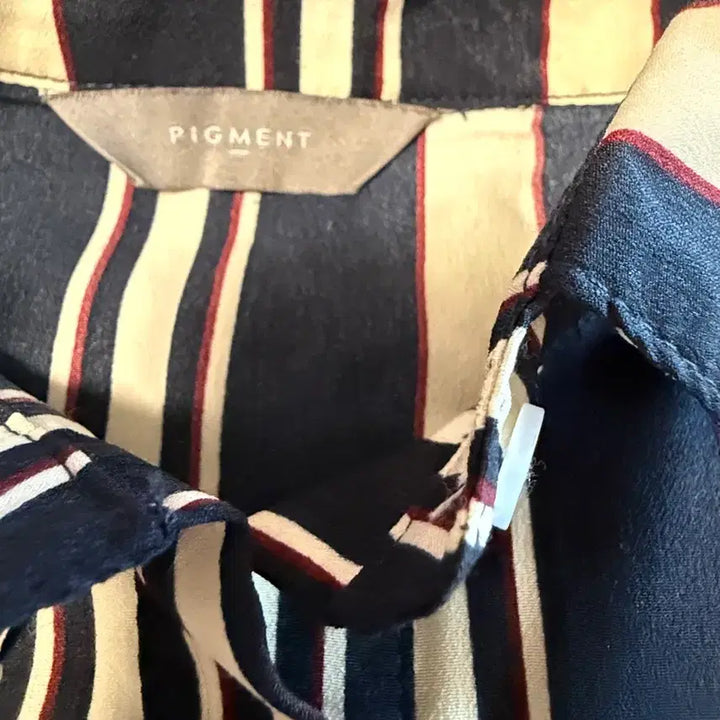 [BUNJANG] Pigment Navy Striped Shirt - FREE Size / 피그먼트 네이비줄무늬셔츠 FREE