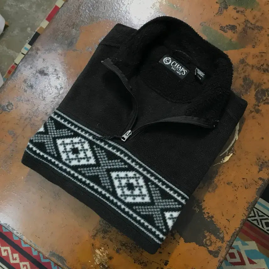 [BUNJANG] Polo Ralph Lauren Chaps Nordic Pattern Fleece Half-Zip Pullover Jacket / 폴로랄프로렌 챕스 노르딕 패턴 후리스 반집업 풀오버 자켓 남성 110