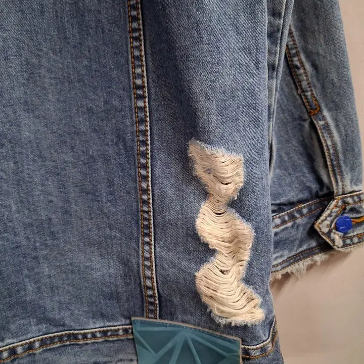 [BUNJANG] KUNUS Distressed Long Denim Jacket (M) / kunus 코너스 티스트로이드 롱데님자켓 M