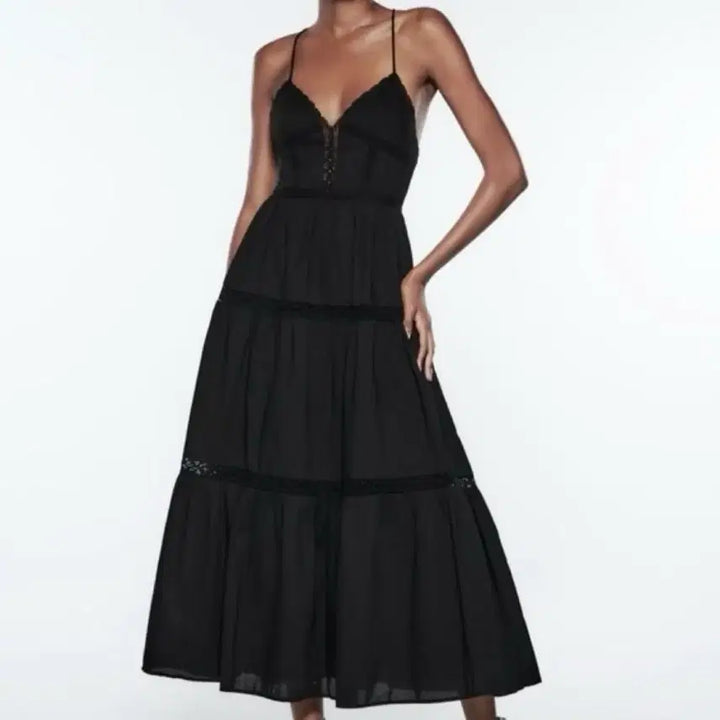 [BUNJANG] ZARA Lace Dress XS / 자라 블랙 레이스 드레스 XS