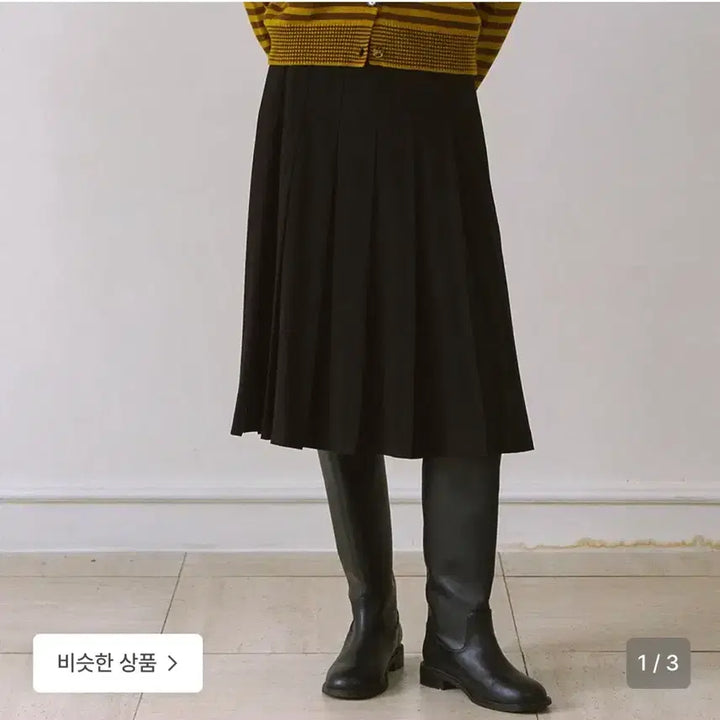 [BUNJANG] Yeppe Pleated Wool Skirt - Black / (새상품)엽페 플리티드 울 스커트 _ 블랙