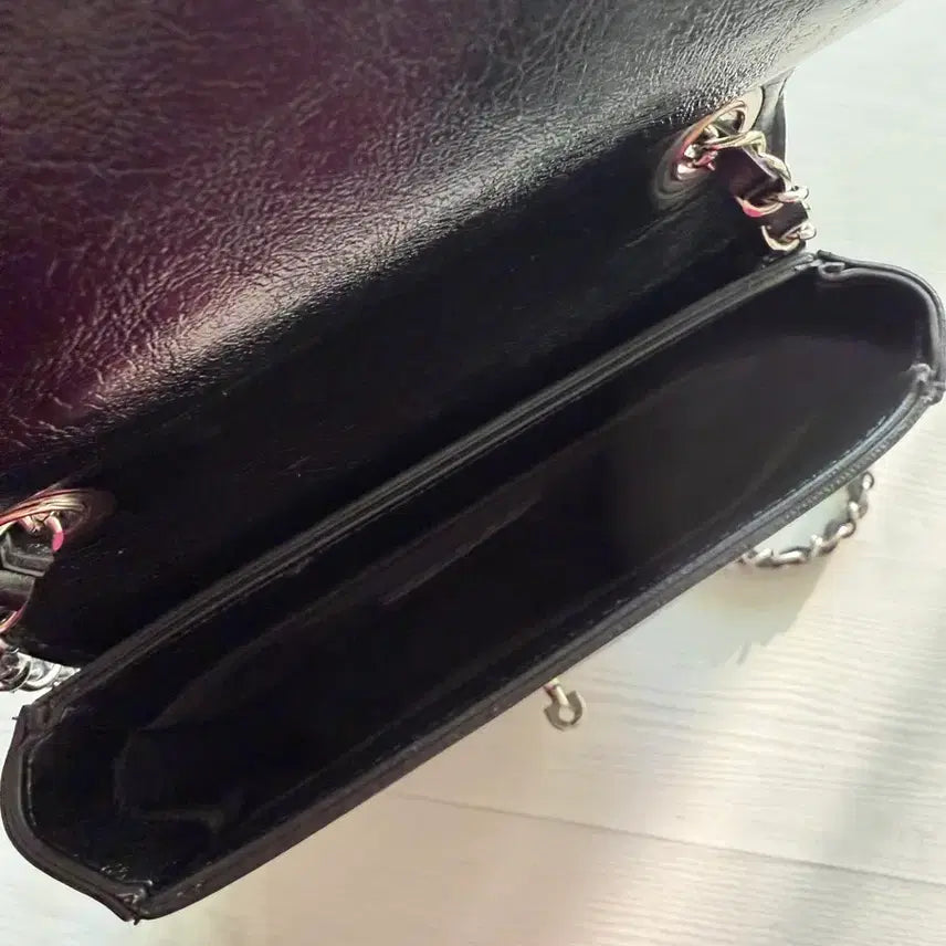 [BUNJANG] Black Chain Crossbody Bag / 블랙 체인 크로스백 가방