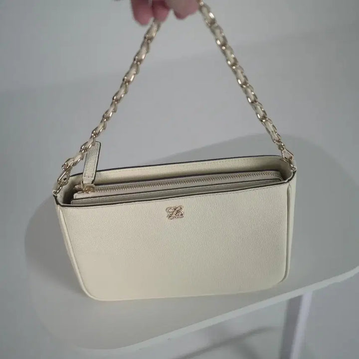 [BUNJANG] Louis Quatorze Chain Shoulder Bag Ivory / 루이까또즈 체인 숄더백 아이보리