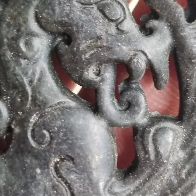 [BUNJANG] Black Dragon Jade Pendant with Unique Form / 흑룡옥패 특이한 기형입니다