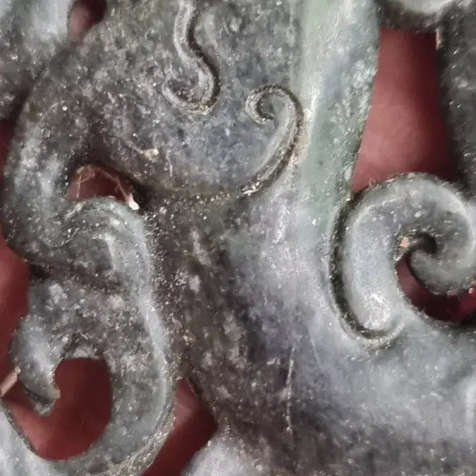[BUNJANG] Black Dragon Jade Pendant with Unique Form / 흑룡옥패 특이한 기형입니다