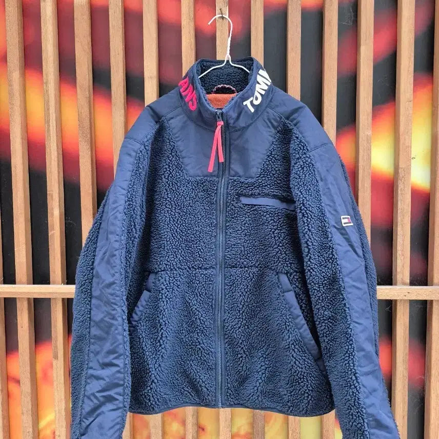 [BUNJANG] Tommy Hilfiger Navy Fleece Jacket / 타미힐피거 네이비 뽀글이 플리스 자켓100ㅎ