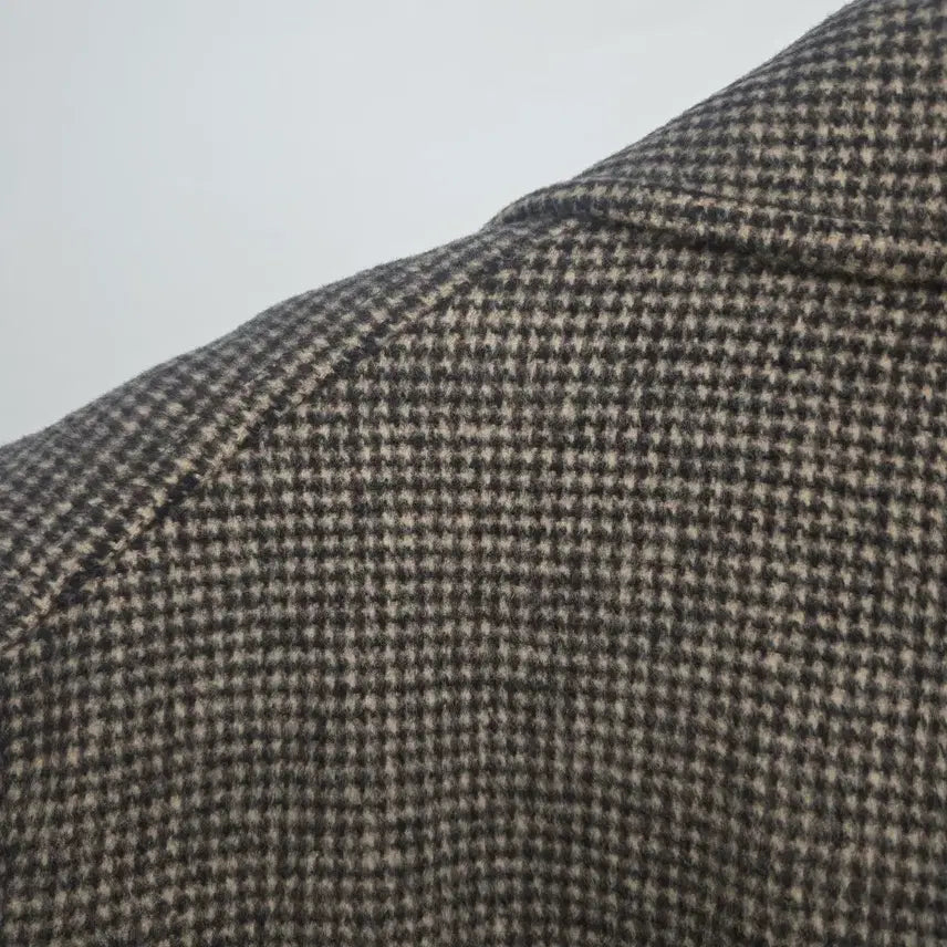 [BUNJANG] BASSO HOMME Houndstooth Double Coat / 바쏘 옴므 하운드투스 더블 코트 100