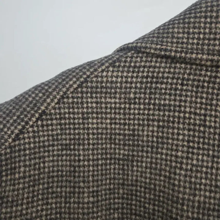 [BUNJANG] BASSO HOMME Houndstooth Double Coat / 바쏘 옴므 하운드투스 더블 코트 100