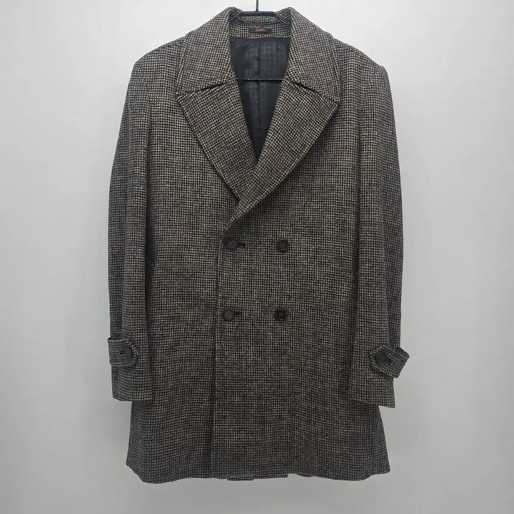 [BUNJANG] BASSO HOMME Houndstooth Double Coat / 바쏘 옴므 하운드투스 더블 코트 100