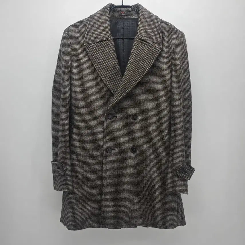 [BUNJANG] BASSO HOMME Houndstooth Double Coat / 바쏘 옴므 하운드투스 더블 코트 100