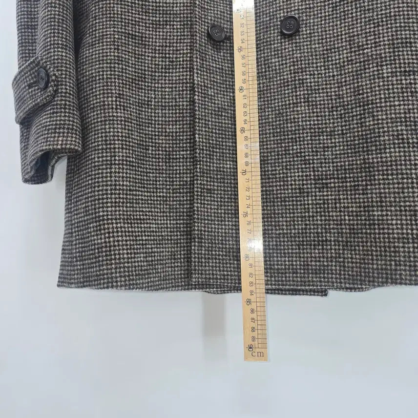 [BUNJANG] BASSO HOMME Houndstooth Double Coat / 바쏘 옴므 하운드투스 더블 코트 100