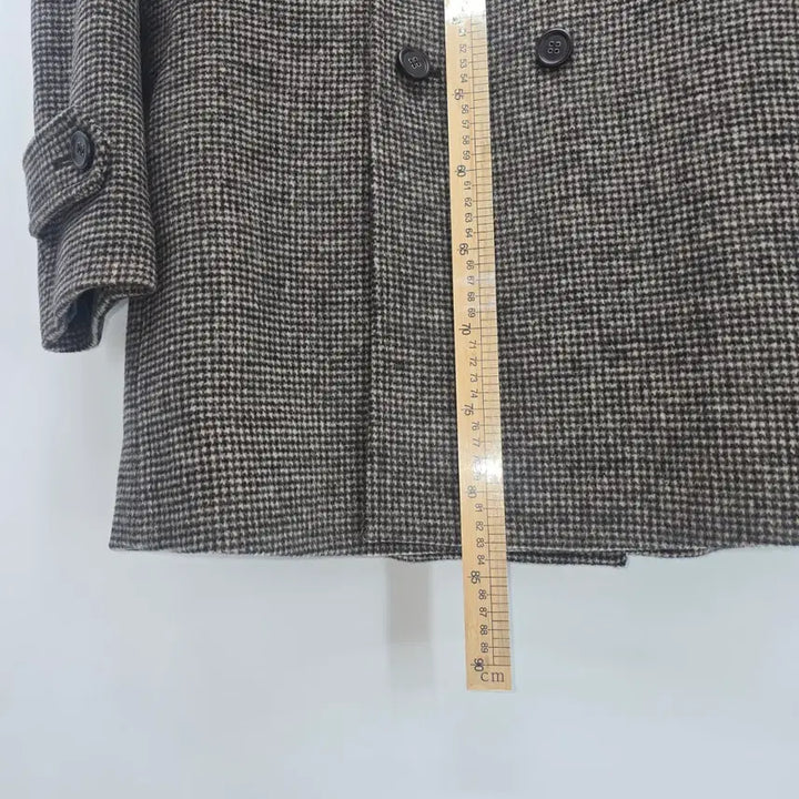 [BUNJANG] BASSO HOMME Houndstooth Double Coat / 바쏘 옴므 하운드투스 더블 코트 100