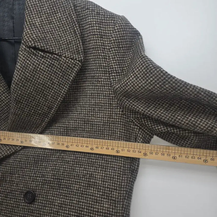 [BUNJANG] BASSO HOMME Houndstooth Double Coat / 바쏘 옴므 하운드투스 더블 코트 100