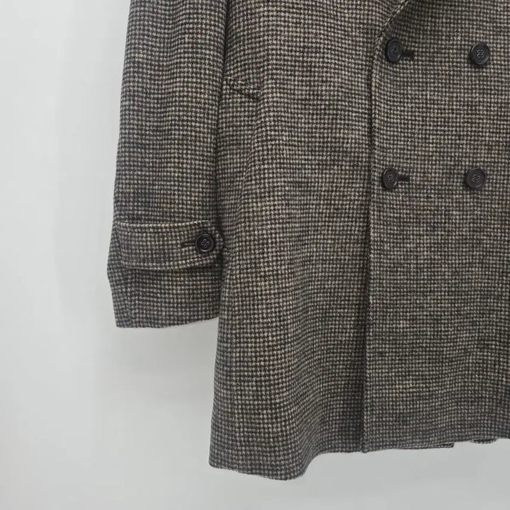 [BUNJANG] BASSO HOMME Houndstooth Double Coat / 바쏘 옴므 하운드투스 더블 코트 100