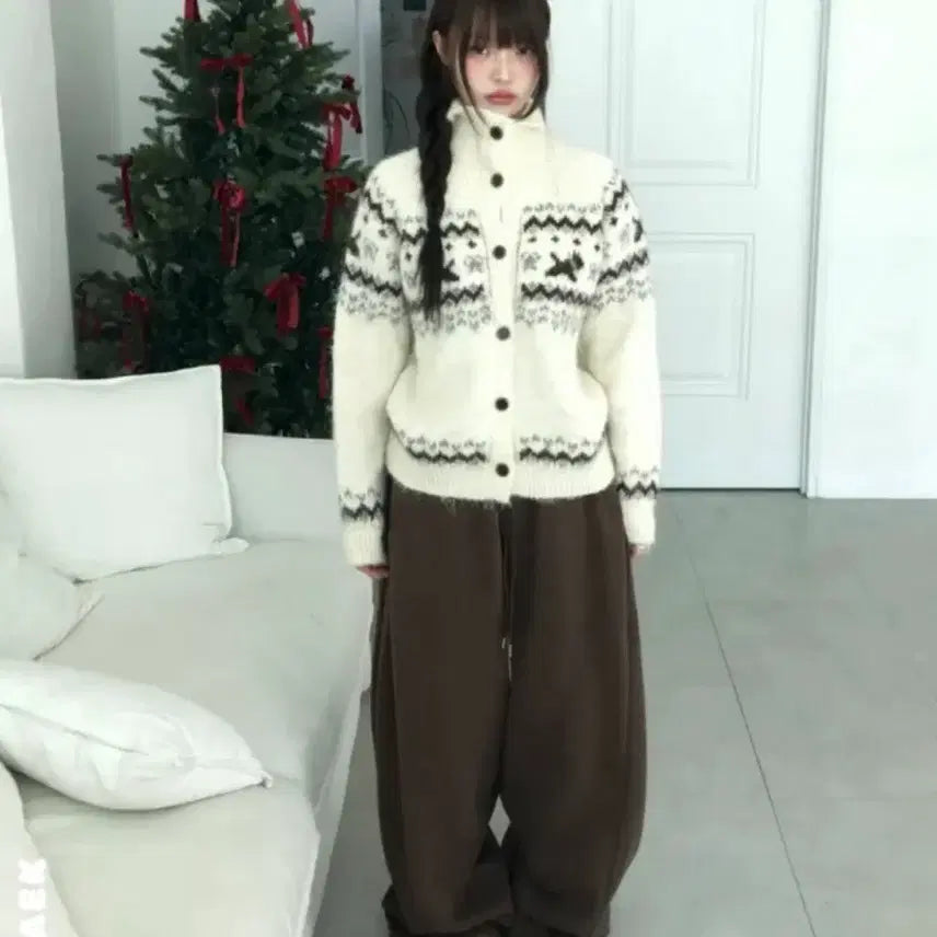 [BUNJANG] Nordic Knit Cardigan / 노르딕 니트 가디건