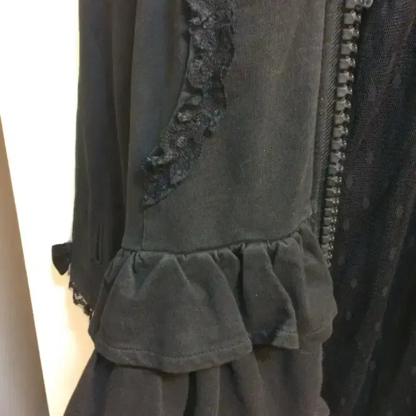 [SOLD OUT] 갸루 네코미미 고양이 후드집업 펑크 리즈리사 엑시즈팜 리본
