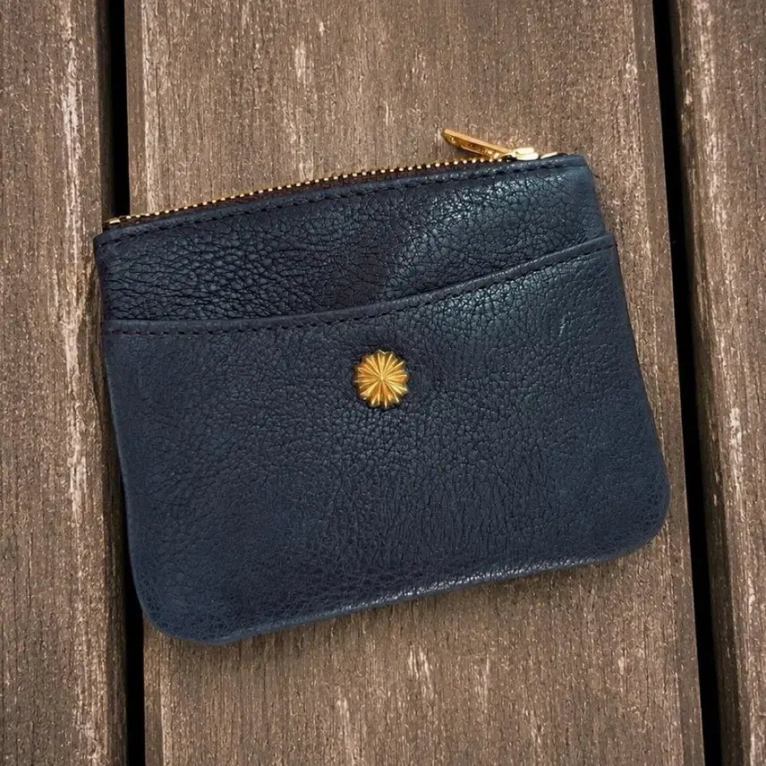 [BUNJANG] Rivet Cowhide Mini Card Holder Wallet / 리벳 소가죽 미니 카드지갑 남자지갑