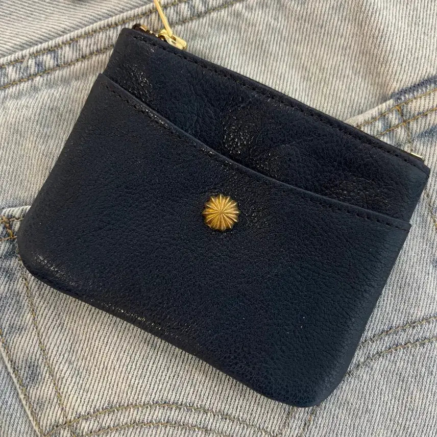 [BUNJANG] Vintage Rivet Leather Card Wallet / [재입고] 빈티지 리벳 소가죽 카드지갑 크롬하츠무드