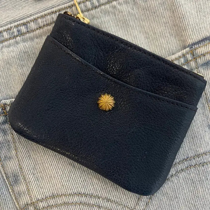 [BUNJANG] Vintage Rivet Leather Card Wallet / [재입고] 빈티지 리벳 소가죽 카드지갑 크롬하츠무드