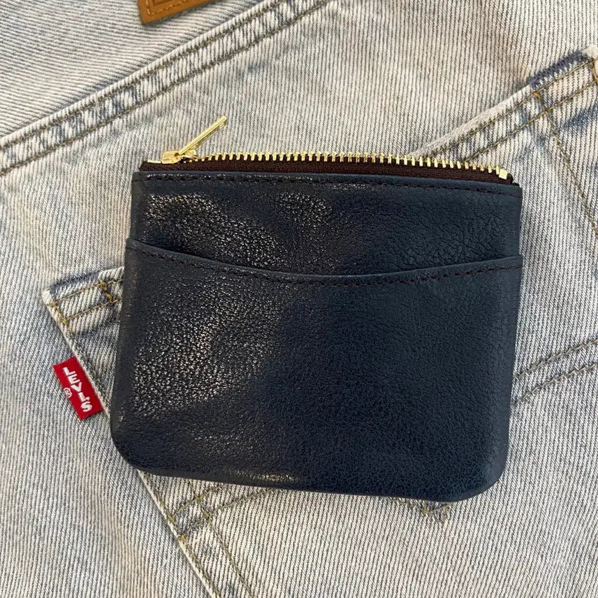 [BUNJANG] Vintage Rivet Leather Card Wallet / [재입고] 빈티지 리벳 소가죽 카드지갑 크롬하츠무드