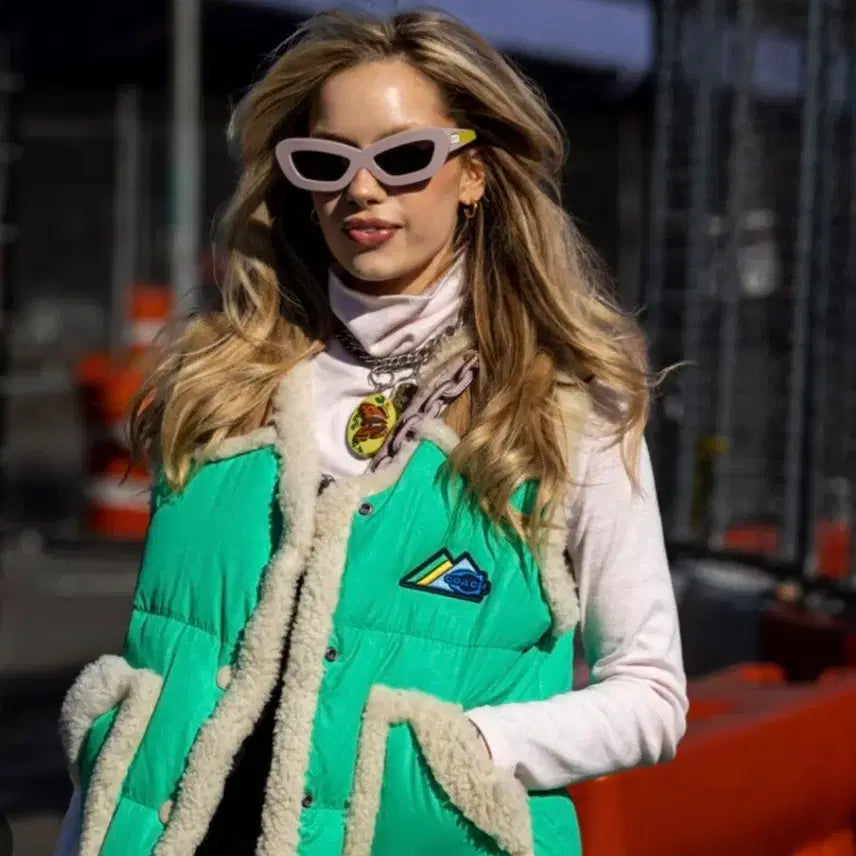 [BUNJANG] Coach Schott Collaboration Padded Vest / 코치 Schott 콜라보 패딩 베스트 (정품)