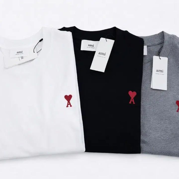 [BUNJANG] Ami Heart Logo Long Sleeve T-Shirt / 아미 하트 로고 포인트 롱슬리브 티셔츠