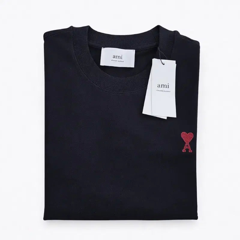 [BUNJANG] Ami Heart Logo Long Sleeve T-Shirt / 아미 하트 로고 포인트 롱슬리브 티셔츠