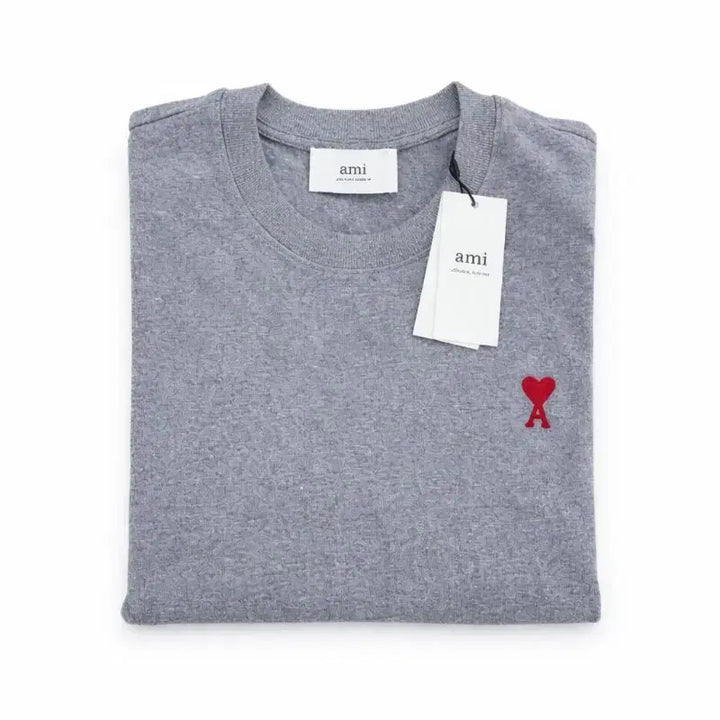 [BUNJANG] Ami Heart Logo Long Sleeve T-Shirt / 아미 하트 로고 포인트 롱슬리브 티셔츠