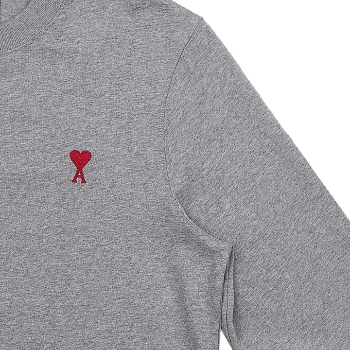 [BUNJANG] Ami Heart Logo Long Sleeve T-Shirt / 아미 하트 로고 포인트 롱슬리브 티셔츠