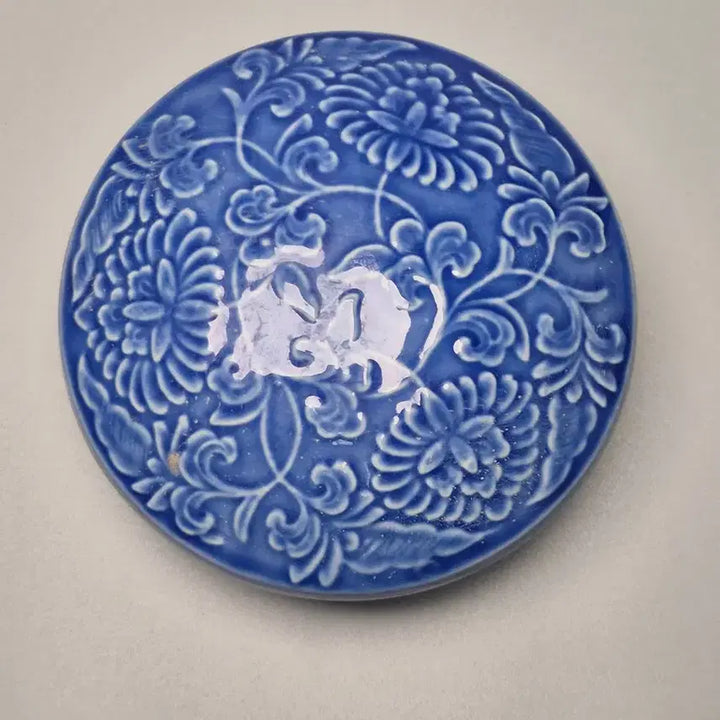 [BUNJANG] Northern Song Dynasty Guan Kiln Ding Ware Celadon Engraved Floral Covered Box / 북송 관요 정요 청유 양각 화문 유개합 중국도자기 골동품 수집품