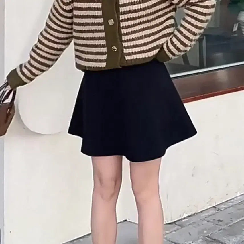 [BUNJANG] Wool Flare Skirt - Black (S Size) / 모직 플레어스커트 블랙(새제품)(반택포)