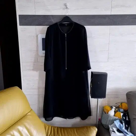 [BUNJANG] Diluciano Black Long Cardigan Jacket (Size 77-88) / 디루치아노 블랙 롱 가디건형 자켓 스타일77~88