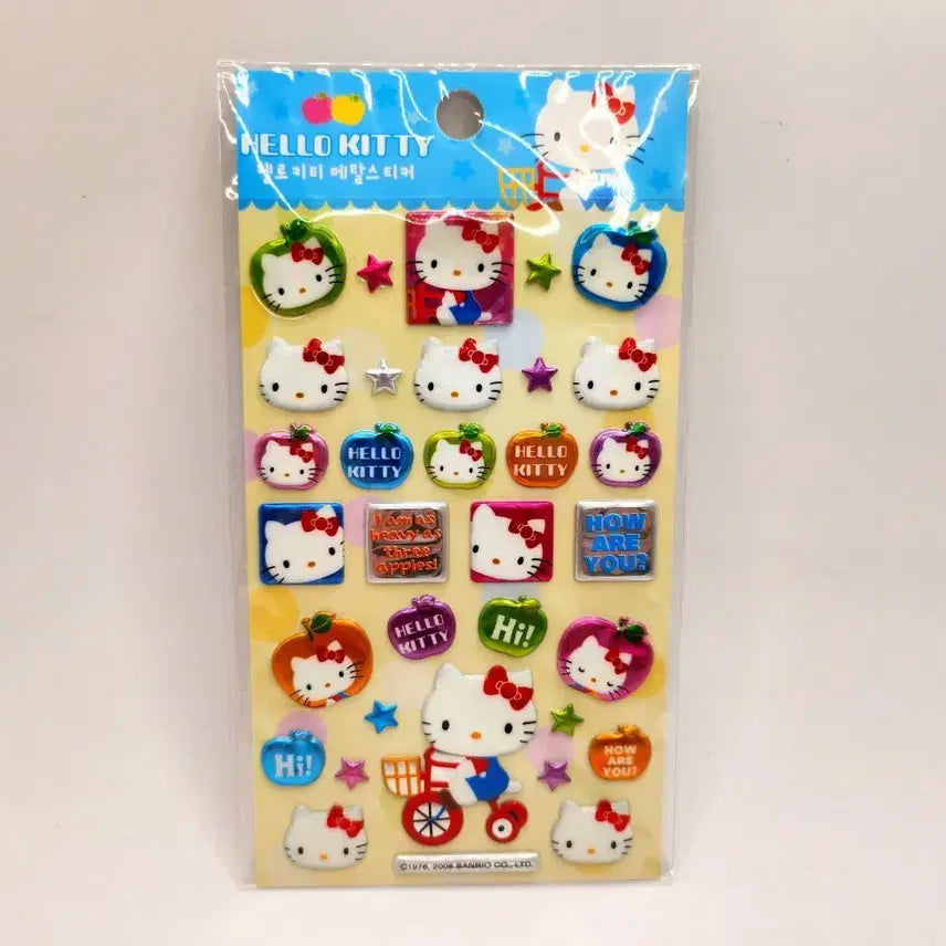 [SOLD OUT] [고전문구] 2008 헬로키티 메탈 스티커