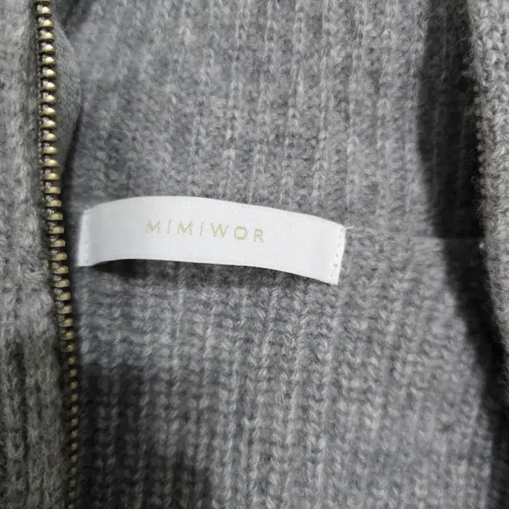 [BUNJANG] mimiwor Fine Wool Zip-up Furry Gray / 미미워 mimiwor 파인울 집업 퍼기 그레이