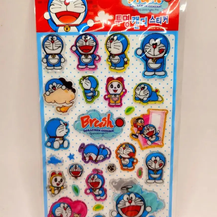 [BUNJANG] Doraemon Clear Candy Stickers / [고전문구] 도라에몽 투명 캔디 스티커