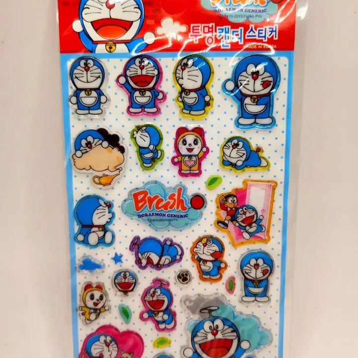 [BUNJANG] Doraemon Clear Candy Stickers / [고전문구] 도라에몽 투명 캔디 스티커