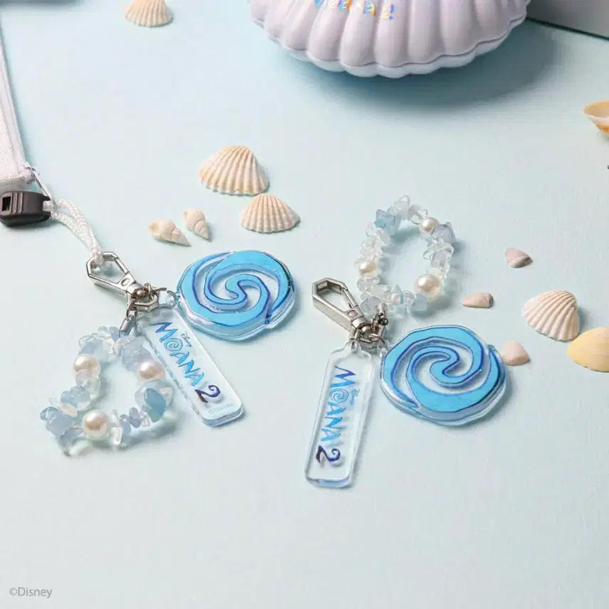 [BUNJANG] Disney Moana Shell Case with Hei Hei Keychain / 디즈니 모아나키링 조개케이스