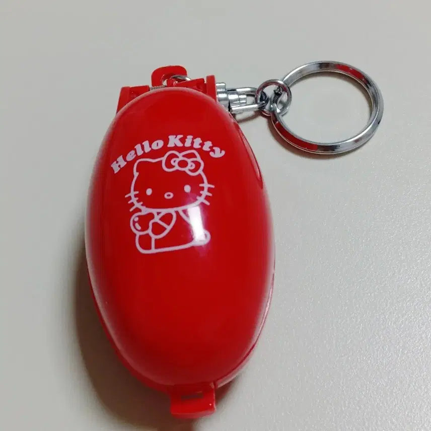 [BUNJANG] Vintage Japanese Hello Kitty Piano Figure Keychain / 일본정품 고전헬로키티 빨간색 피규어 열쇠고리 키링