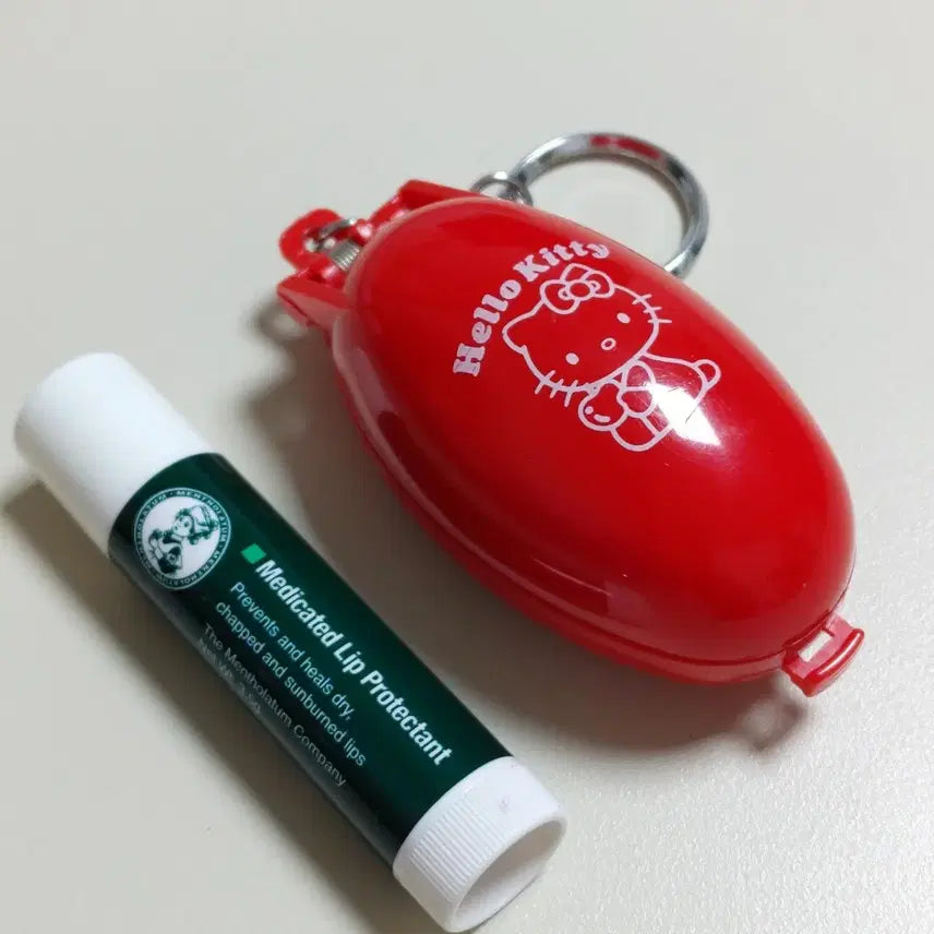 [BUNJANG] Vintage Japanese Hello Kitty Piano Figure Keychain / 일본정품 고전헬로키티 빨간색 피규어 열쇠고리 키링