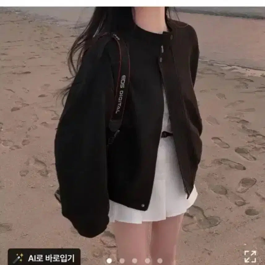 [BUNJANG] On January Suede Oversized Jacket - Black / 에이블리 온유어리 스웨이드 오버핏 자켓 블랙
