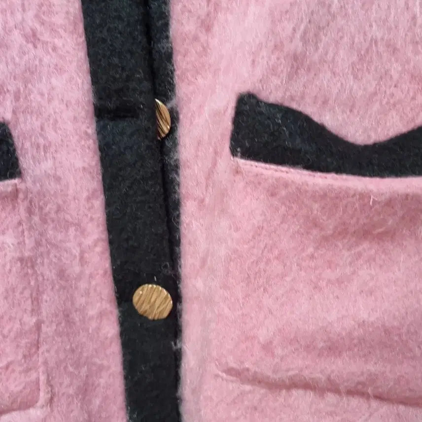 [BUNJANG] Bose Pink Tweed Quilted Jacket / 보세 누비 트위드 쟈켓 분홍