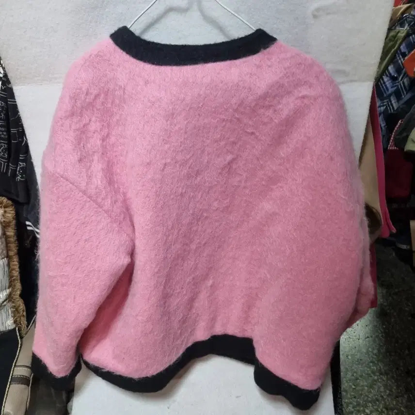 [BUNJANG] Bose Pink Tweed Quilted Jacket / 보세 누비 트위드 쟈켓 분홍