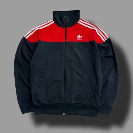 [BUNJANG] Adidas Tri-Stripe Track Top Navy/Red / 아디다스 삼선 트랙탑 네이비/레드