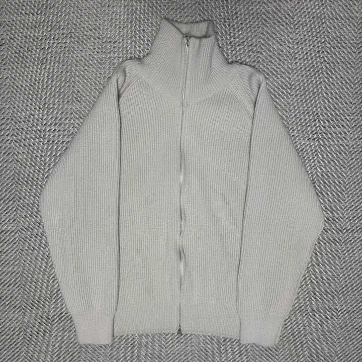 [SOLD OUT] 니틀리 리브드 집업 가디건 XL