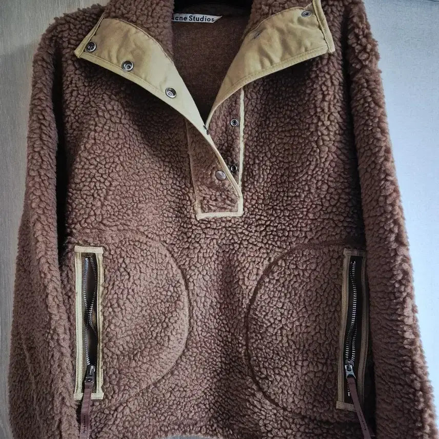 [BUNJANG] Acne Studios Brown Fleece Jacket / 아크네 스튜디오 브라운 뽀글이 플리스 자켓